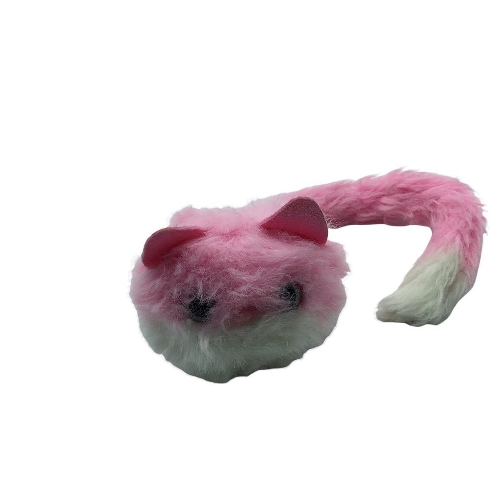 Pomsies plush stuffed animal Pink 2018 Sky Rocket Eyes Light up Change Colors 9"